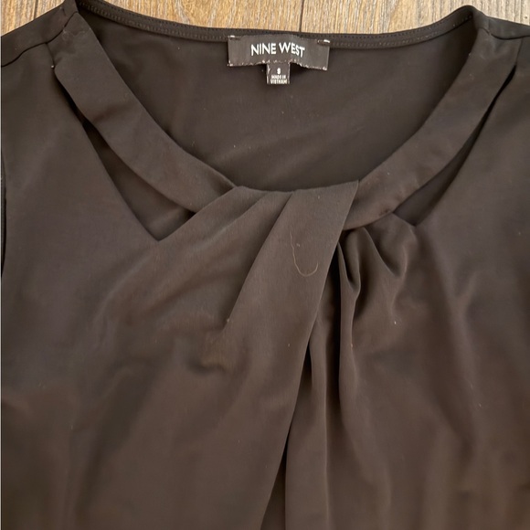 Nine West Women’s Size Small Sleeveless Blouse Shirt Top Black - Picture 5 of 6